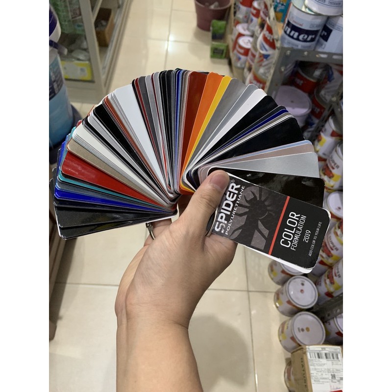 Kartu warna cat spider PU