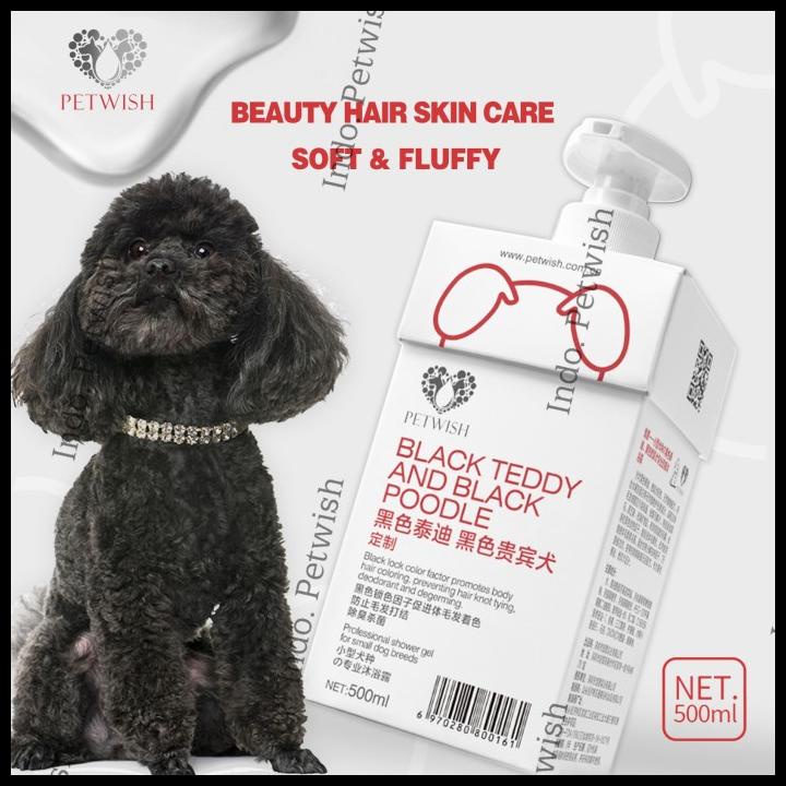 Petwish Shampo Anjing 500Ml - Black Teddy & Black Poodle - Dog Shampoo