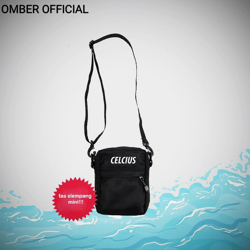 Celcius Tas Selempang Hitam C2199CT Ready Stock