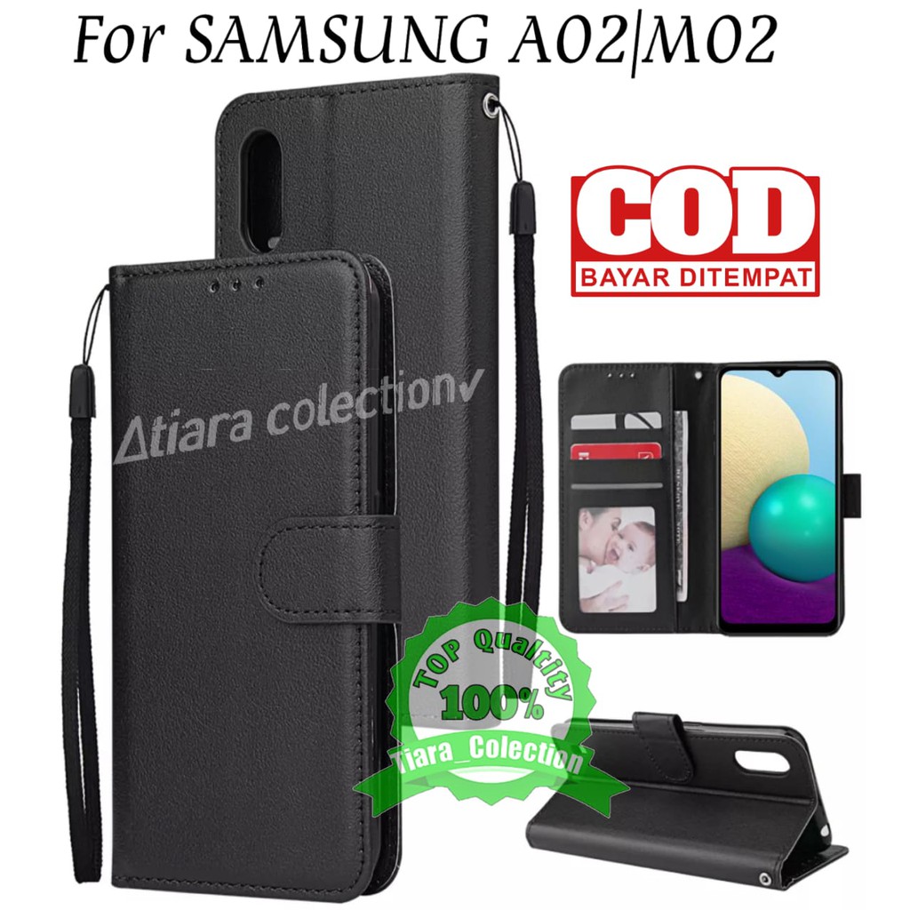 SAMSUNG A02 / M02 Casing Hp Cover hp Untuk SAMSUNG GALAXY A02/M02 LETAHER FLIP CASE DOMPET