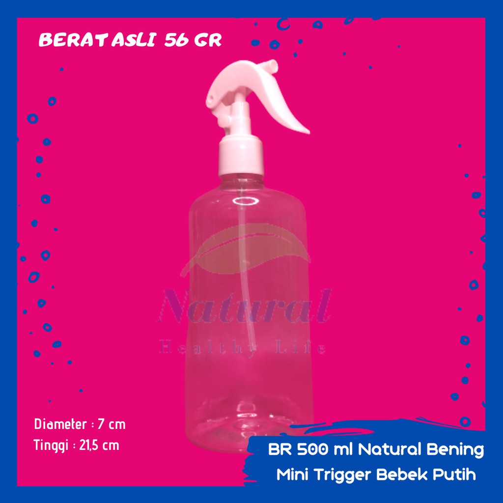 Botol 500ml Spray Trigger Mini Neck 24 Bahan Pet