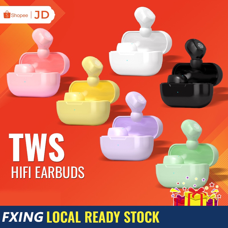 【BT005】[GROSIR/COD]Fxing M12 6 Warna TWS Bluetooth 5.0 Earphone Earbud Olahraga Wireless Earphones Nirkabel Headset With Mic