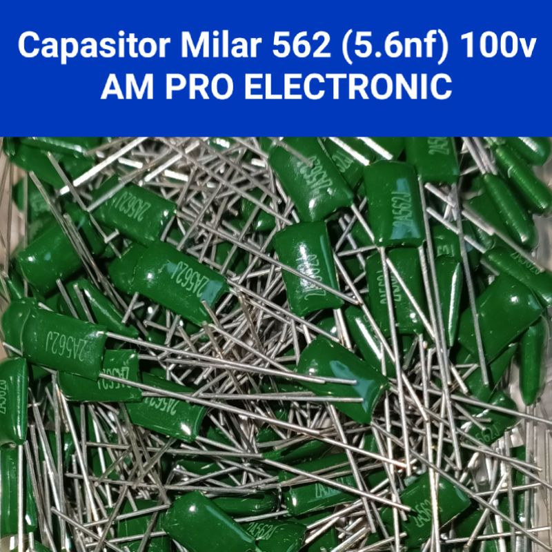 Kapasitor Milar 562 100v 5.6nf Capacitor Mylar 5n6 0.0056uf