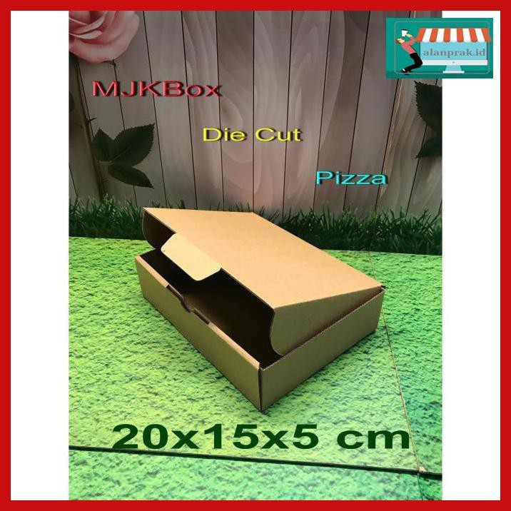 

4Rsd65E- Kardus Karton Box Uk. 20X15X5 Cm....Model Pizza...Baru Polos Ty6Rt65-