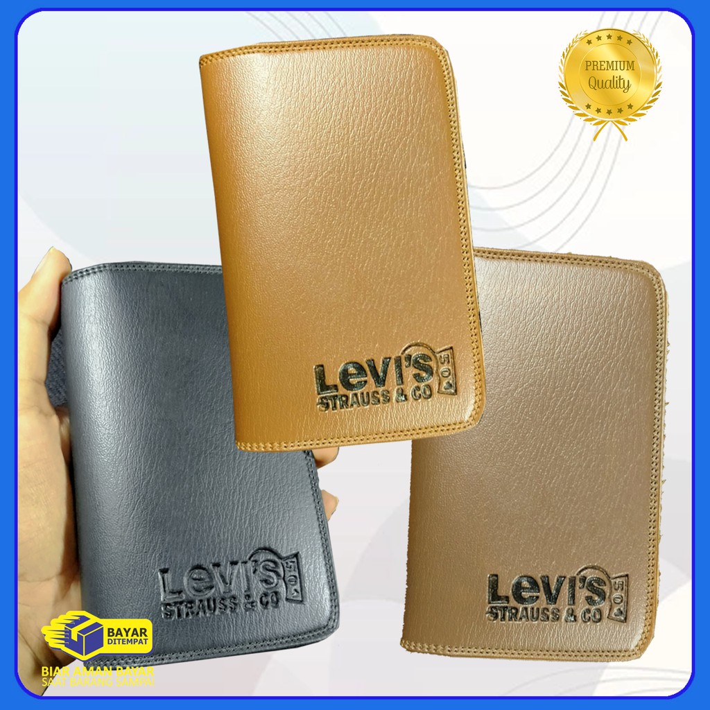 [LEVIS] Dompet Pria Original sintetik panjang 3/4 distro Exclusive Branded