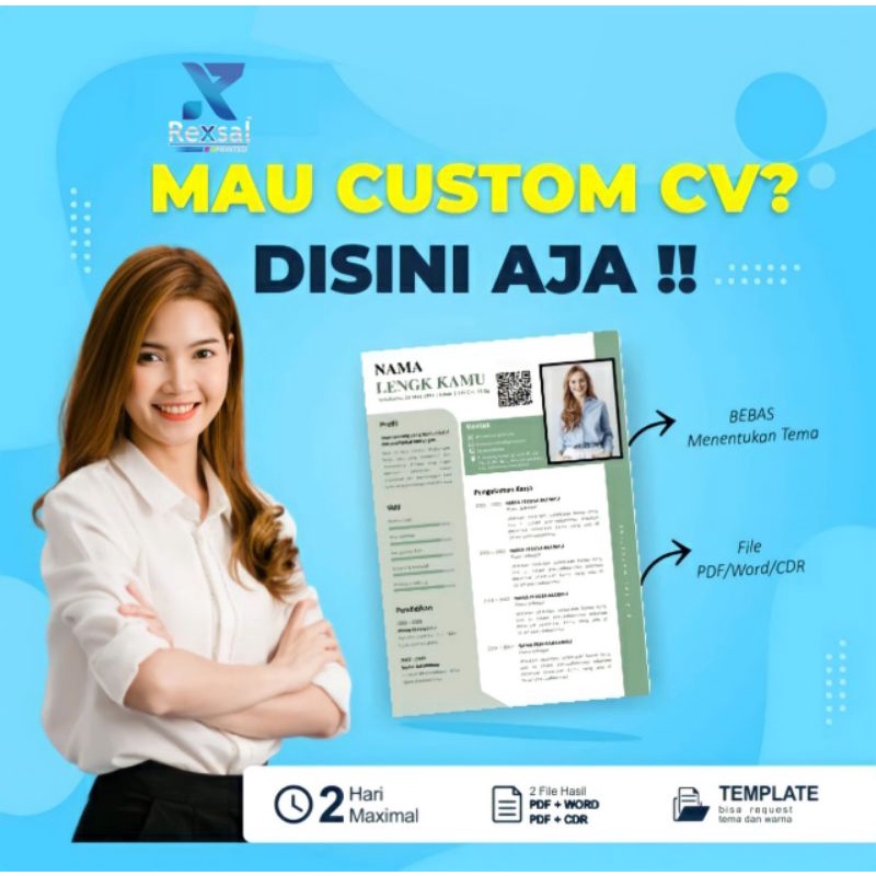 

jasa pembuatan CV,desain CV+print CV,buat CV
