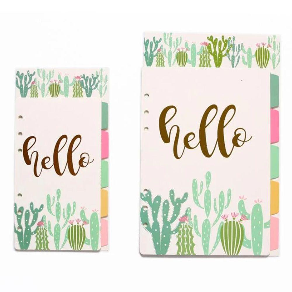 [Elegan] Alat Tulis Halaman Pemisah Daun Longgar A5 A6 6-Ring Binder Kategori Tab Halaman Loose Leaf Binder Vintage Flower Binder Index Page