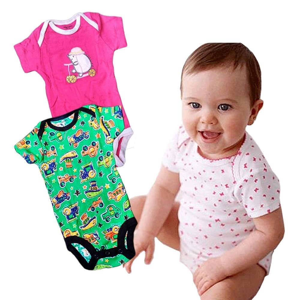 [5 pcs] Baju bayi jumper pendek premium [MOTIF RANDOM]