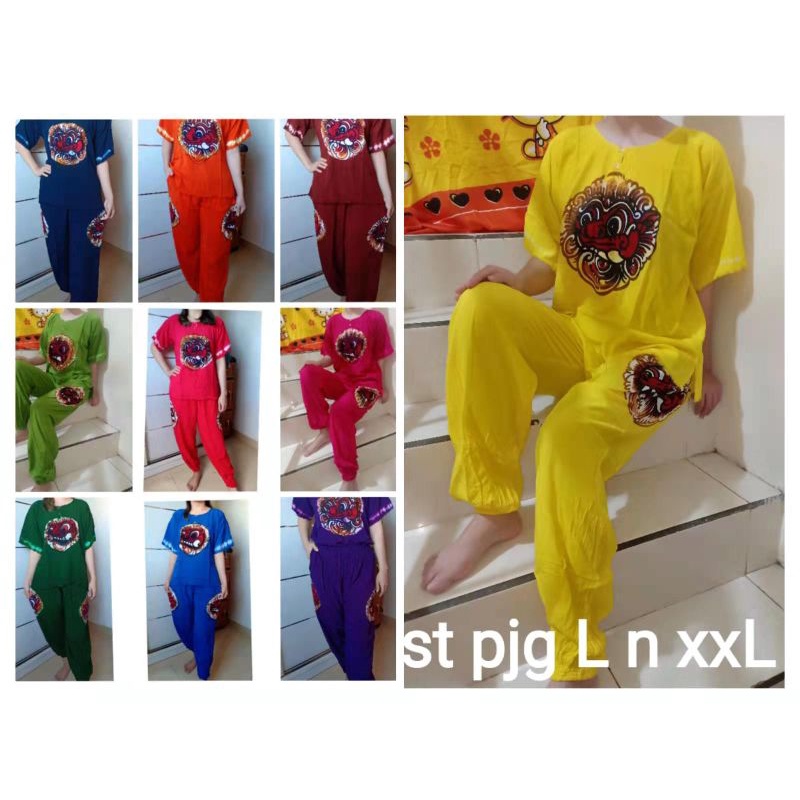 setelan barong bali  polos  celana panjang joger dewasa cplp best seller