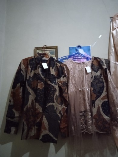 Kebaya Batik Couple Annisa Brown Rose | Kebaya Modern [ Free Jilbab ]