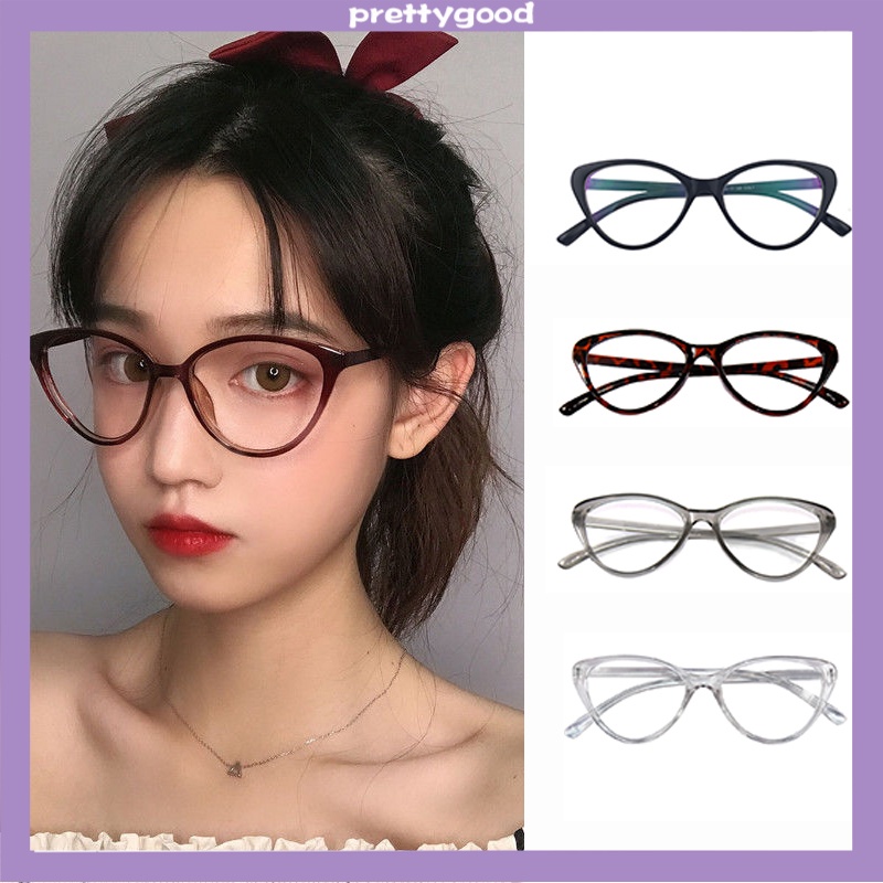 COD Frame Kacamata leopard Anti Radiasi Korean Fashion Kacamata Bulat Cat Eye Eyeglasses Versatile Optical Wanita - PD