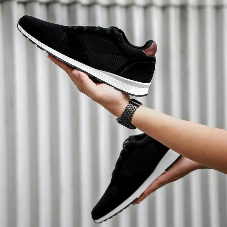 VICTORY BLACK |FORIND x FSTP| Sepatu Running Sporty Kanvas Kets Pria Cowok Lokall Sneakers Footwear