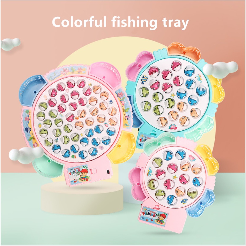 mainan anak pancingan musik led bayi balita gogo go go fishing /  mainan pancingan anak