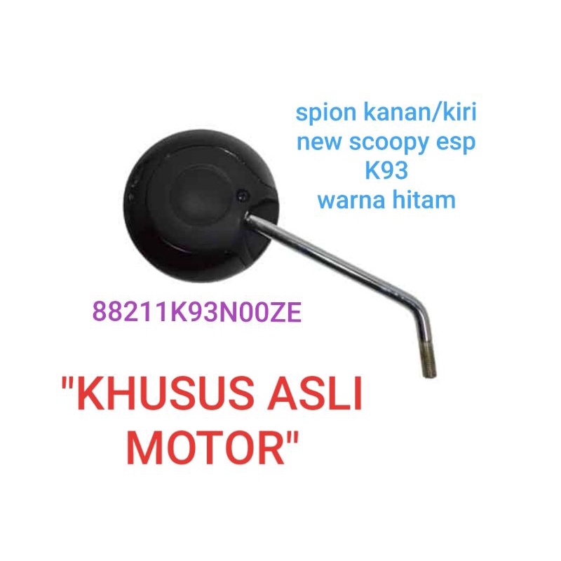AHM spion hitam new scoopy esp K93 ORIGINAL, SPAREPART MOTOR HONDA ASLI, 88211K93N00ZE