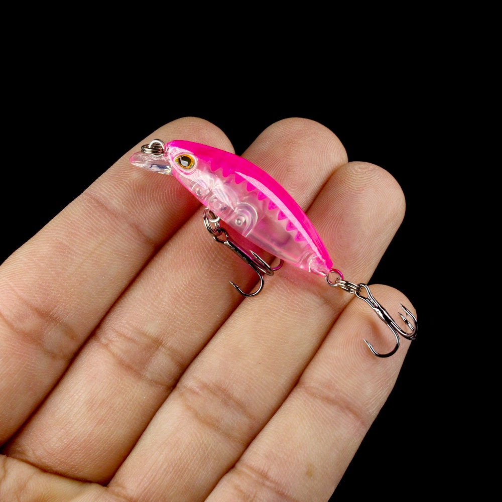 Hengjia 1pc Umpan Pancing Hardlure Tiruan Bentuk Ikan Kecil 40mm 2g