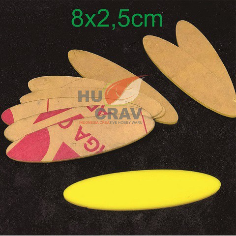 

Bahan Akrilik Nama Dada 8x2,5cm Name Tag Oval Warna Kuning Acrylic