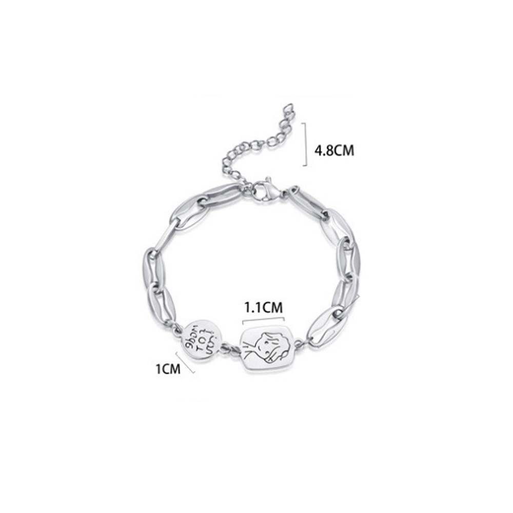 Mxbeauty Wanita Gelang Adjustable Harajuku Rantai Tebal Pasangan Gelang Perhiasan Hadiah Alloy Hip Hop Korea Style Bracelet