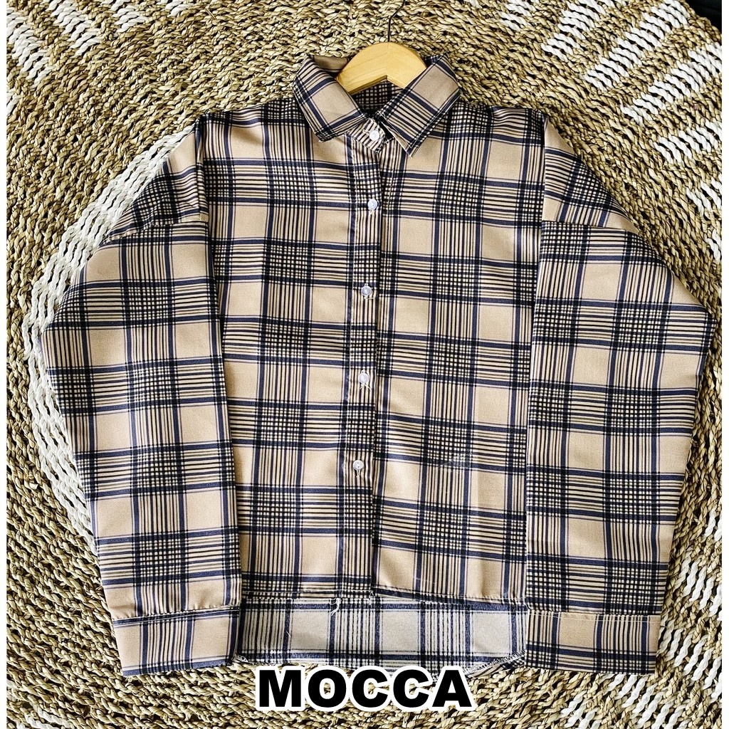 MERYYL FLANEL SHIRT / KEMEJA WANITA-MOCCA