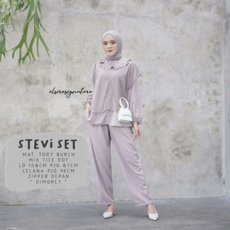 STEVI SET ORI ELSIRE / LD 106CM PJ 67CM PJ CELANA 98CM/ TORY BURCH MIX TILE DOT