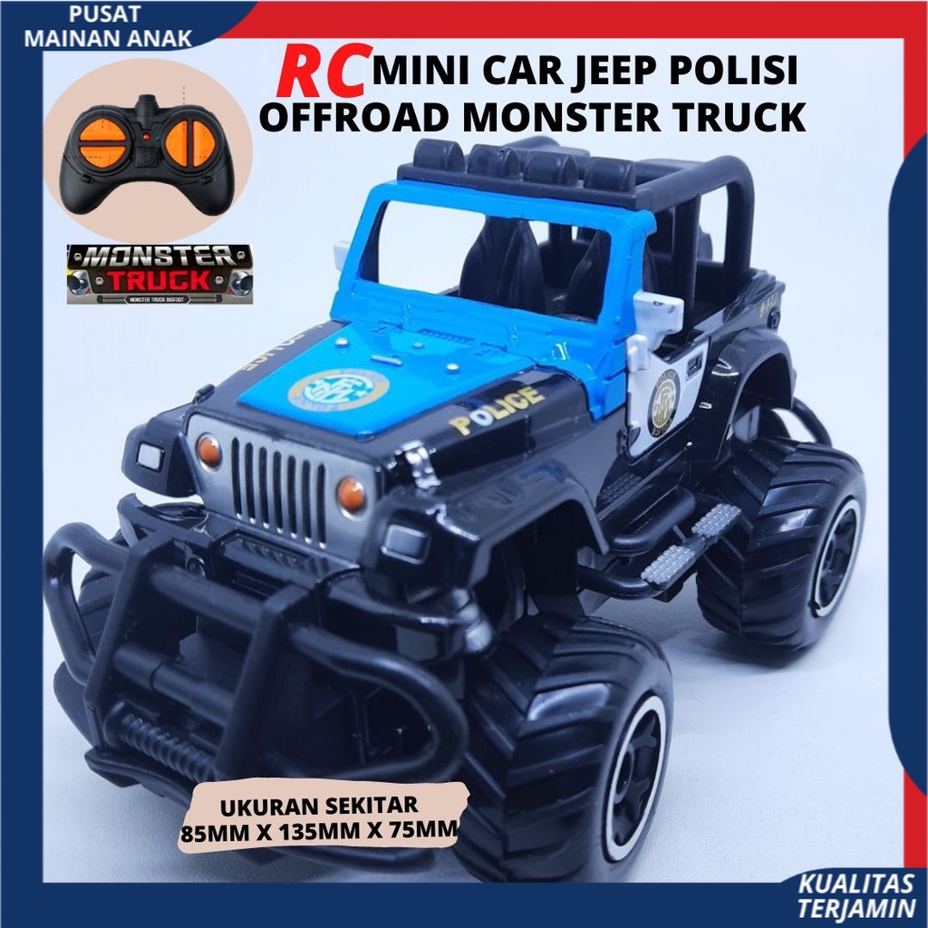 Mobil Remote Control Polisi Jip RC Car  Police Military Model SUV dan Jeep Mobil Remot Army TERBARU