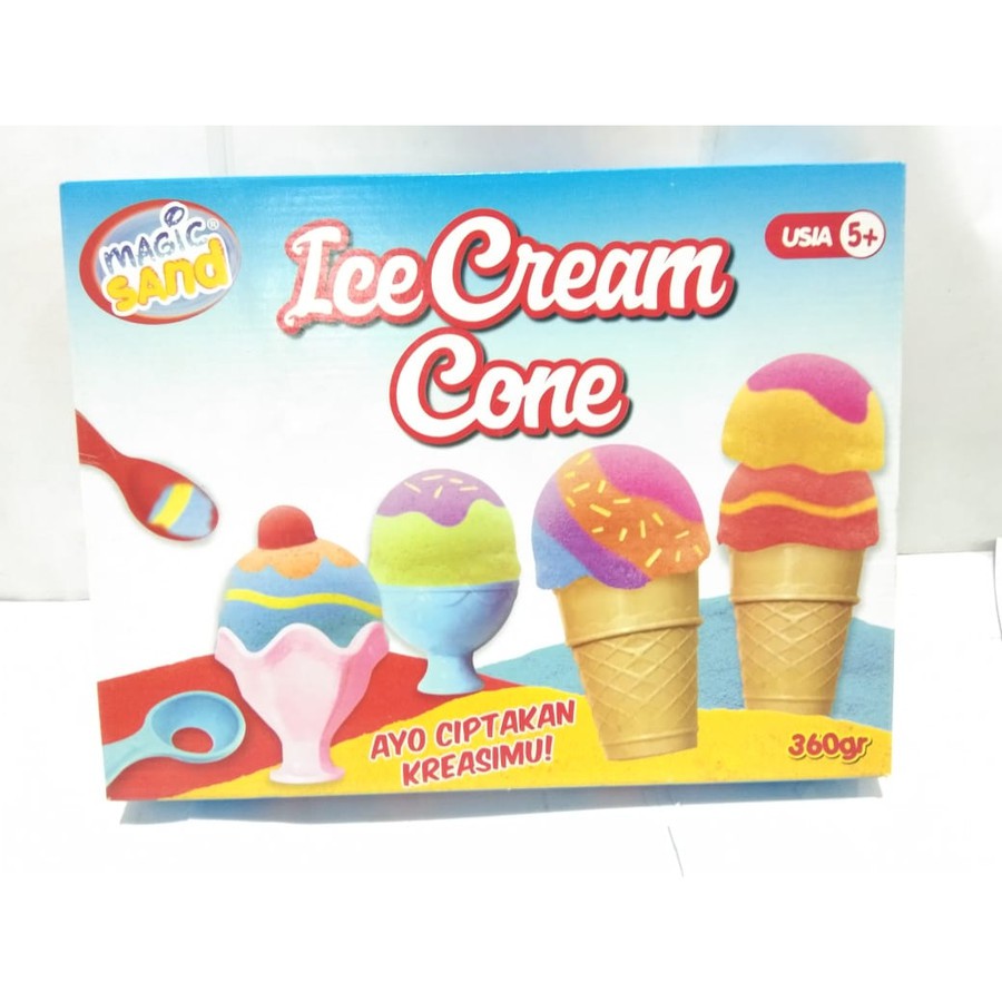 Mainan Anak Pasir Ajaib Ice Cream Cone - pasir kinetik ice cream 49046