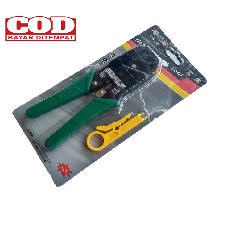 TIFAKA - TANG TANK CRIMPING CREMPING ALAT TOOL TOOLS 3 LUBANG RJ45 DAN RJ11 KABEL JARINGAN LAN