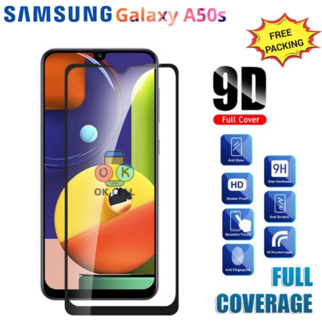 Tempered Glass 9d Full Cover Samsung A50s Tg Anti Gores Full Layar Screen Protector Premium