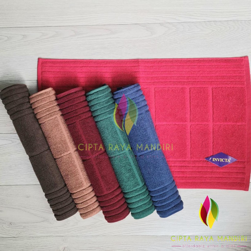 Keset Kaki Handuk Hotel Invicta 40x60 Polos Tebal Serap Air