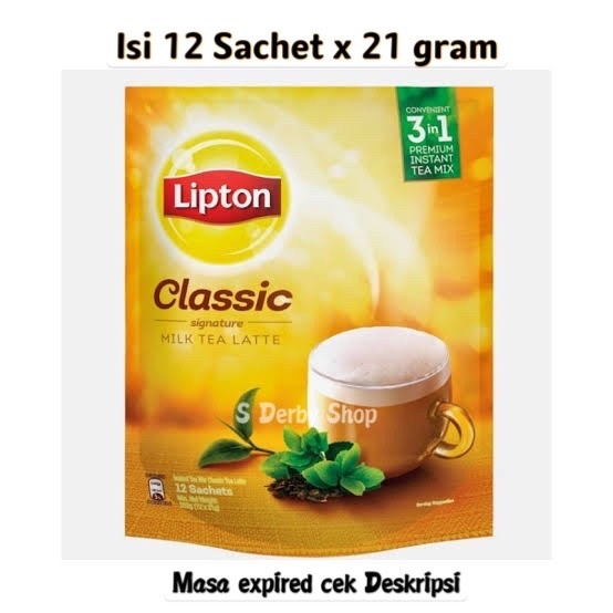 

(BISA COD) Lipton Classic Signature Milk Tea Latte Teh Susu Klasik