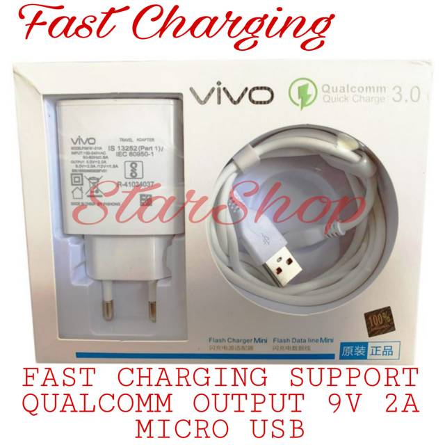 Charger Vivo Fast Charging 2A Qualcomm 3.0 Charger