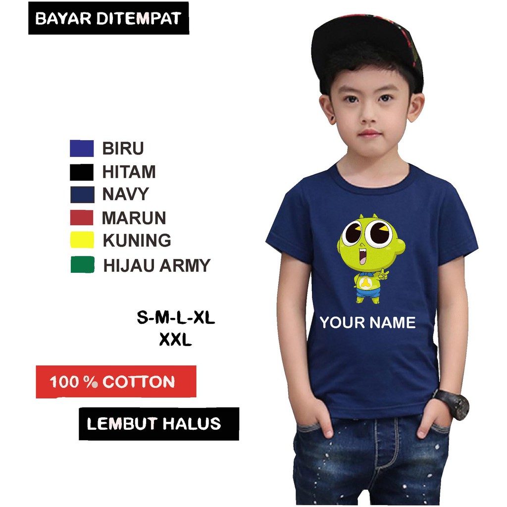 Kaos anak karakter/Kaos anak distro/Kaos anak Shinbi's house