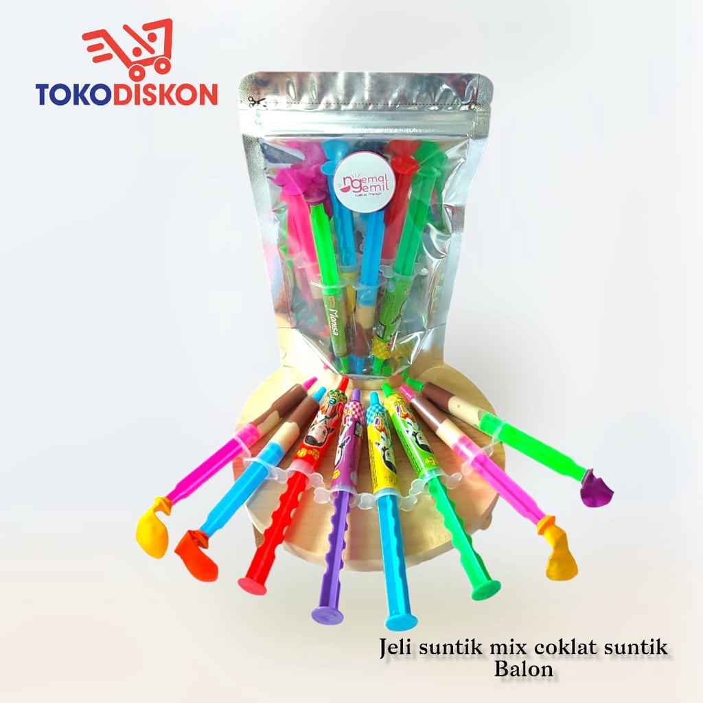 

Jelly Suntik Mix Susu Coklat Suntik FREE Balon Jajanan Suntikan Balon / Premium