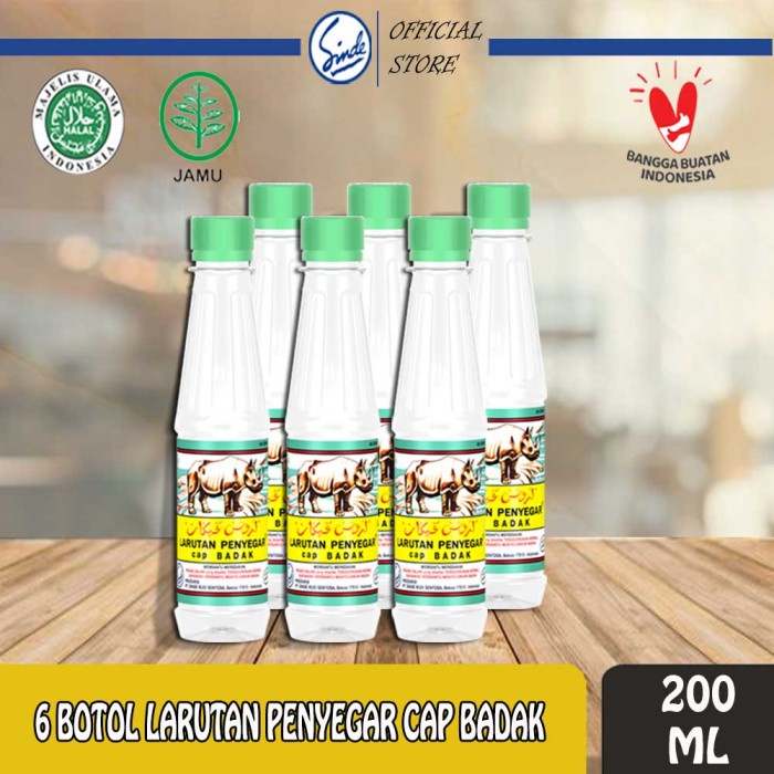 

6pcs LARUTAN PENYEGAR CAP BADAK botol 200ml (BERKUALITAS)