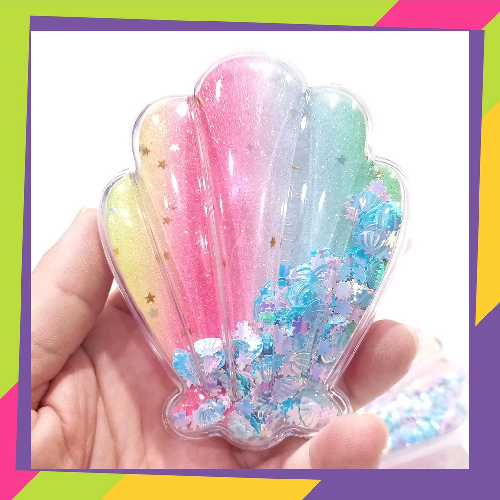 1745 / Sisir rambut glitter bentuk kerang anti statis / Siair stying glitter lucu / 1745