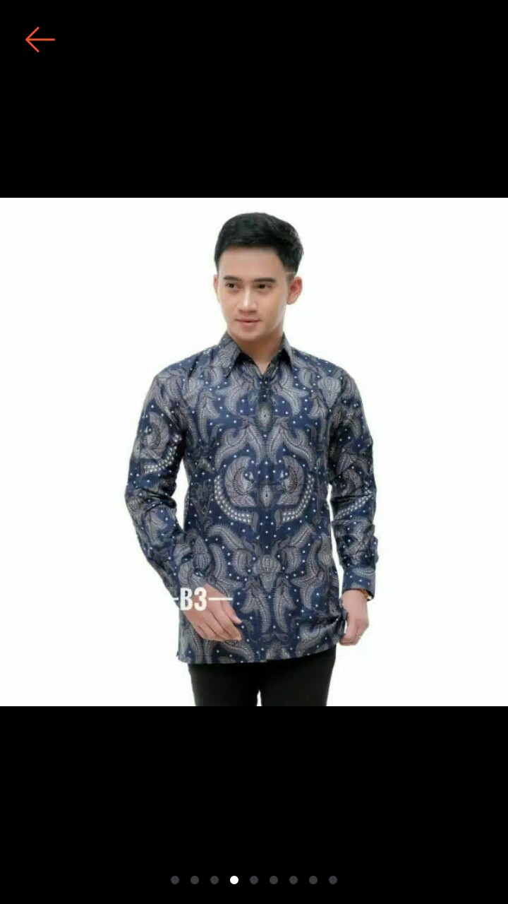 Kemeja Batik Pria Lengan Panjang Size M L Xl Xxl Bswart Batik Hrb026