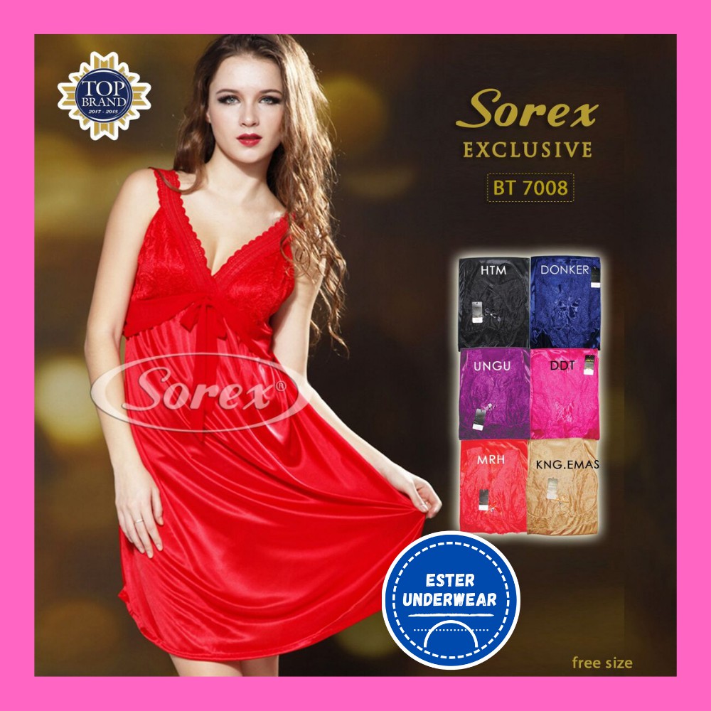 Baju tidur wanita satin Lingerie Sorex Exlusive BT 7008 ISI-1PCS