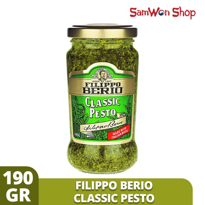 

Terlaris FILIPPO BERIO PESTO CLASSIC 190 GRAM - PESTO HIJAU WITH ITALIAN BASIL Low Price