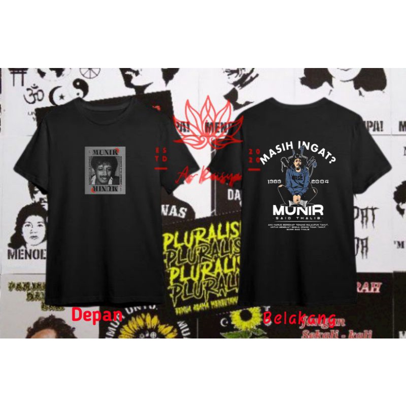 Kaos Munir/Kaos menolak lupa/kaos September hitam/Kaos tokoh/T-shirt Munir/T-shirt septber hitam/T-s
