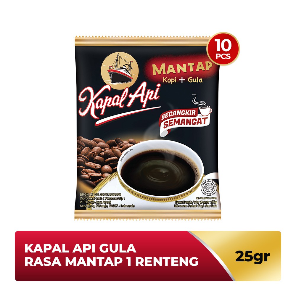 

KAPAL API Gula Rasa Mantap 1 Renteng (10 x 25 gr)