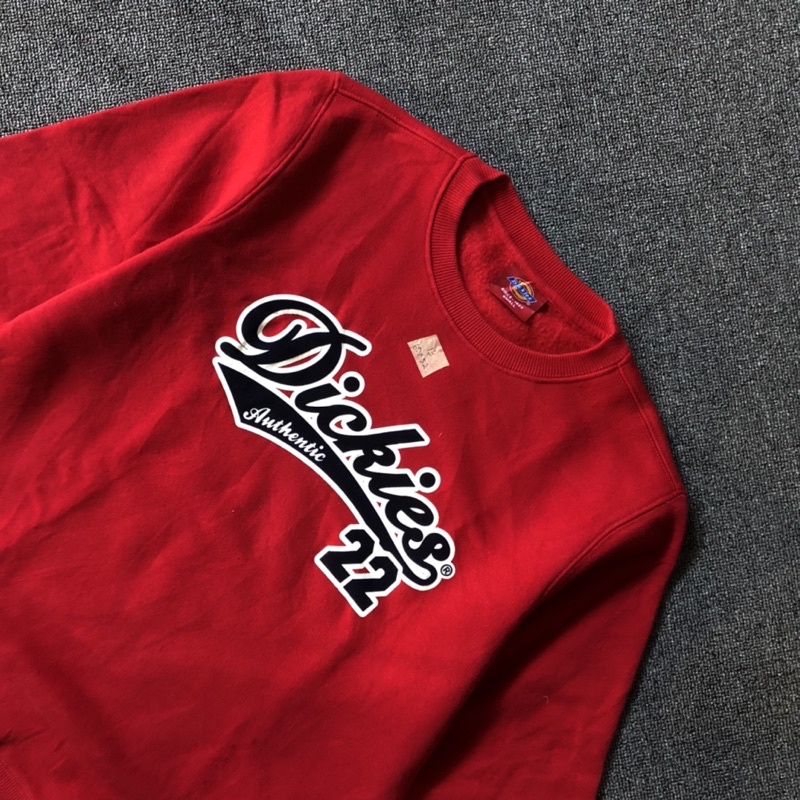 jaket sweater crewneck dickies red velvet logo second original