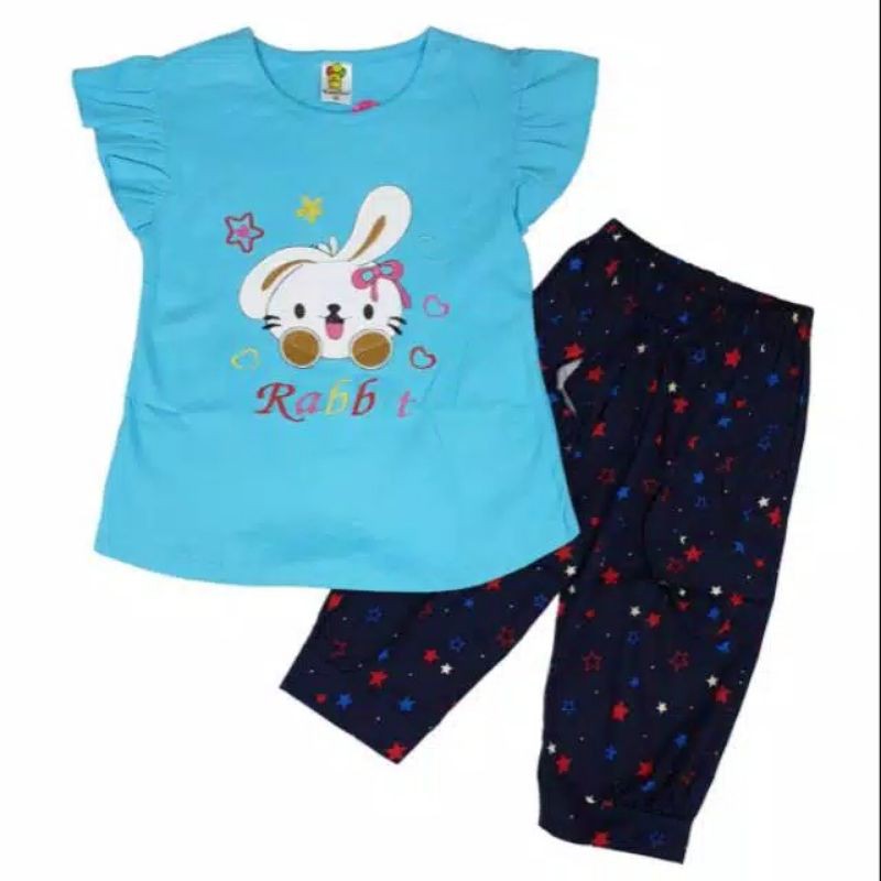 Setelan fashion baju anak perempuan 2-7 tahun motif bear sr.248