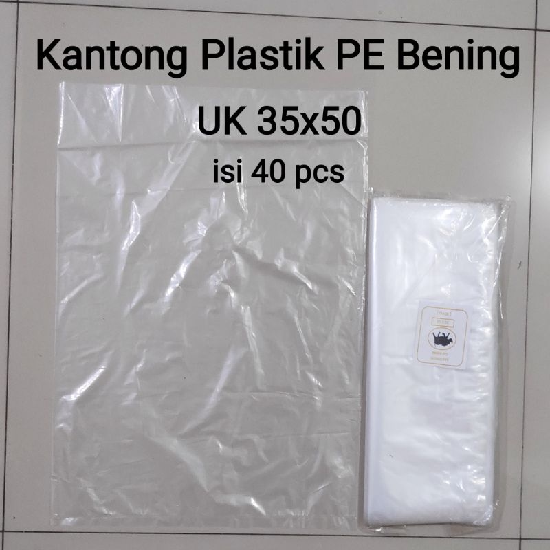 Kantong Plastik PE Besar  , Plastik Bening, Plastik Sayur, PE 35x50, PE 40x60, PE 50x75, PE 60x100