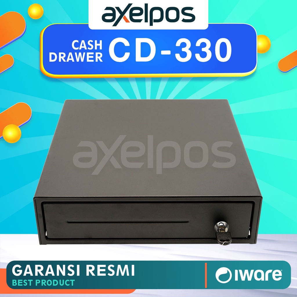 CASH DRAWER MINI LACI UANG KASIR 4 SLOT IWARE CD-330