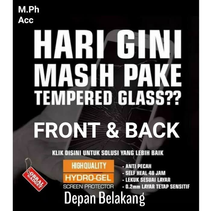 HYDROGEL SAMSUNG A9 A9 PRO 2016 ANTI GORES DEPAN BELAKANG FULL COVER