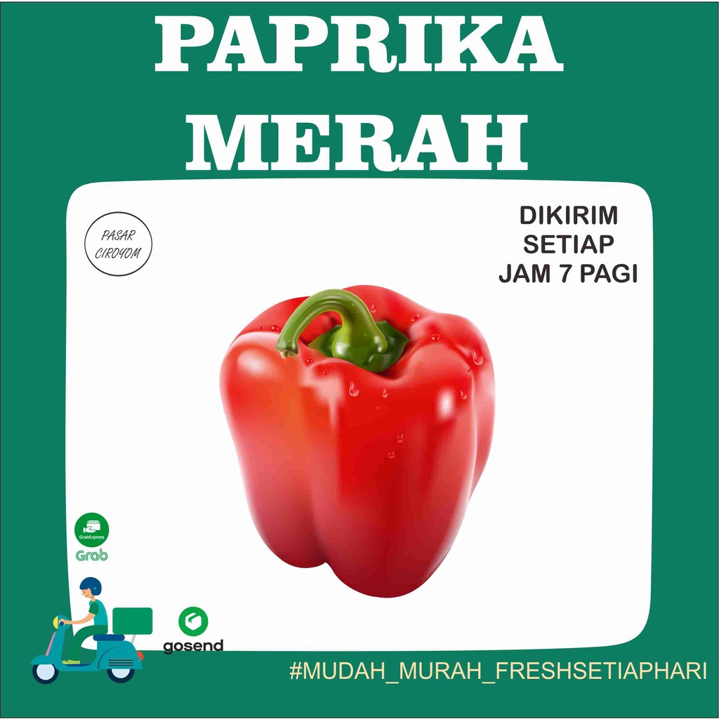

PAPRIKA MERAH RESH MURAH BANDUNG 1 BUAH / SAYUR ONLINE