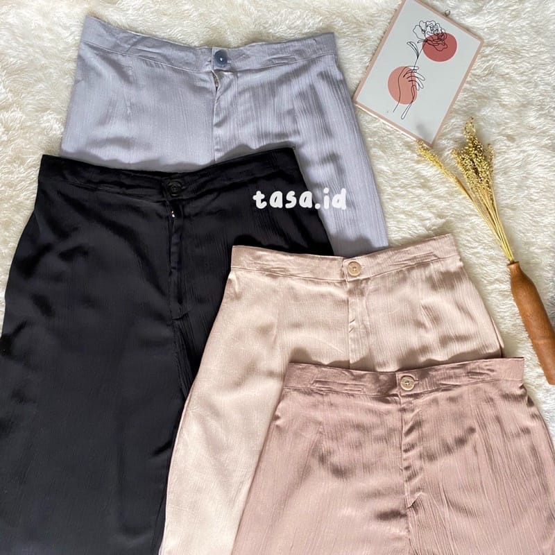 BEFAST - ZEC OOTD Celana Panjang CILAUA / Tarisa Kulot Crincle / Celana Panjang Wanita Terbaru / Kulot Crincle / Pakaian Wanita Casual / Celana Polos Formal / Fashion Wanita Kekinian / Kulot Kerja Wanita / Terlaris / Trendy