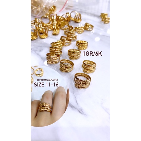 Cincin Kuku Macan Kadar 6K/30% ll UK 12-15