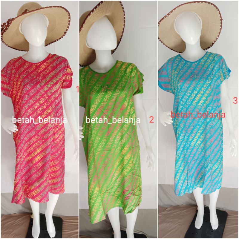 Daster batik/ daster batik asli /daster lengan pendek/daster batik cap