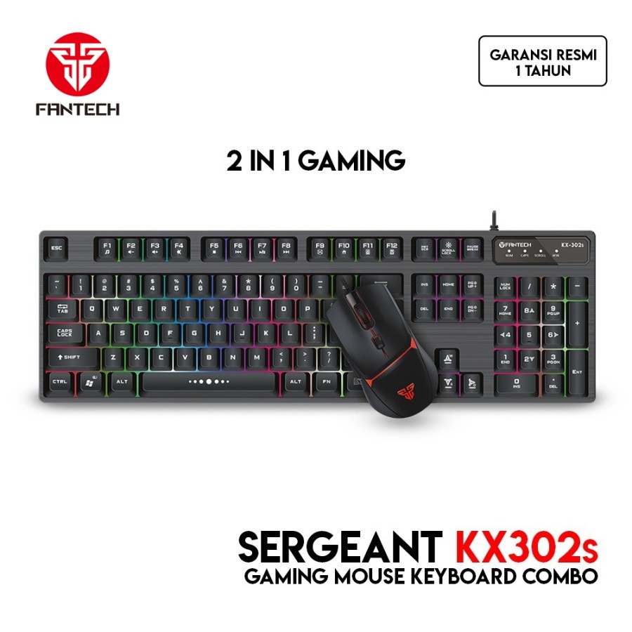 Fantech KX-302s Major Bundling Keyboard Mouse Combo Gaming KX302