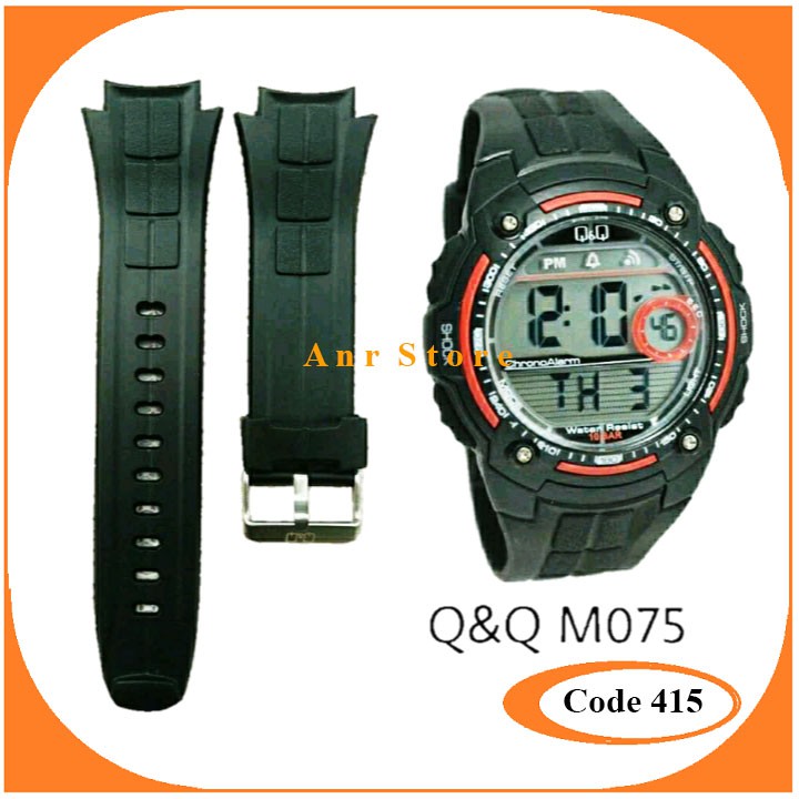 Strap Tali Jam Q&amp;Q QNQ QQ M-075 M075 M 075 Hitam